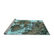 Sideview of Machine Washable Abstract Light Blue Modern Rug, wshabs753lblu