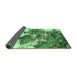 Sideview of Abstract Emerald Green Modern Rug, abs753emgrn