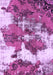 Machine Washable Abstract Purple Modern Area Rugs, wshabs753pur