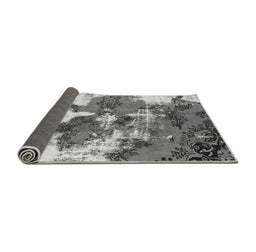 Sideview of Abstract Gray Modern Rug, abs753gry