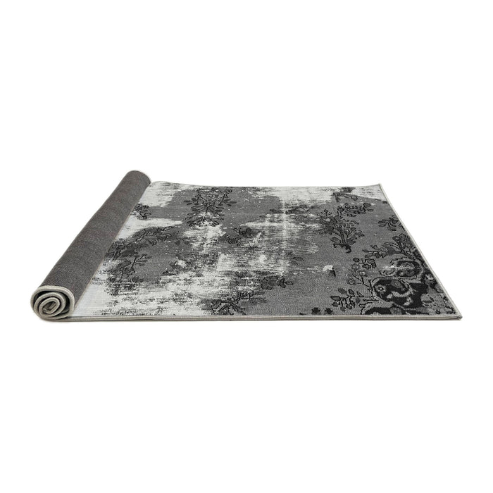 Sideview of Abstract Gray Modern Rug, abs753gry