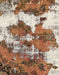 Machine Washable Abstract Saddle Brown Rug, wshabs753