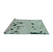 Sideview of Machine Washable Abstract Magic Mint Green Rug, wshabs754