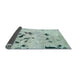 Sideview of Abstract Mint Green Modern Rug, abs754