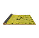 Sideview of Abstract Yellow Modern Rug, abs754yw