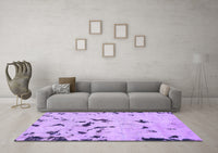 Machine Washable Abstract Purple Modern Rug, wshabs754pur