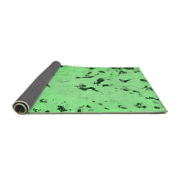 Sideview of Abstract Emerald Green Modern Rug, abs754emgrn