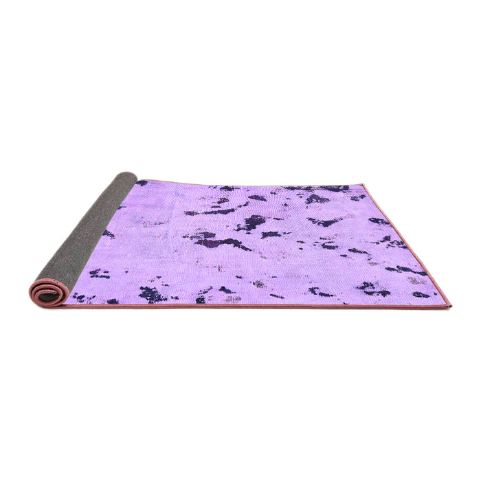 Sideview of Abstract Purple Modern Rug, abs754pur