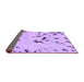 Sideview of Abstract Purple Modern Rug, abs754pur