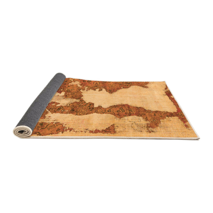 Sideview of Abstract Orange Modern Rug, abs755org
