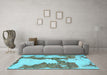 Machine Washable Abstract Light Blue Modern Rug in a Living Room, wshabs755lblu