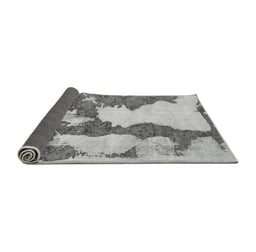 Sideview of Abstract Gray Modern Rug, abs755gry