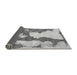 Sideview of Abstract Gray Modern Rug, abs755gry