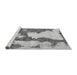 Sideview of Machine Washable Abstract Gray Modern Rug, wshabs755gry