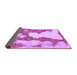 Sideview of Abstract Purple Modern Rug, abs755pur