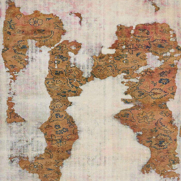 Abstract Gold Brown Modern Rug, abs755