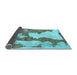 Sideview of Abstract Light Blue Modern Rug, abs755lblu