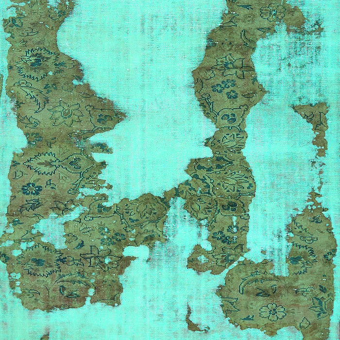 Abstract Turquoise Modern Rug, abs755turq