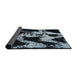 Sideview of Abstract Columbia Blue Modern Rug, abs756