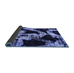 Sideview of Abstract Blue Modern Rug, abs756blu