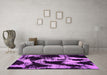 Machine Washable Abstract Pink Modern Rug in a Living Room, wshabs756pnk