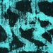 Square Machine Washable Abstract Turquoise Modern Area Rugs, wshabs756turq