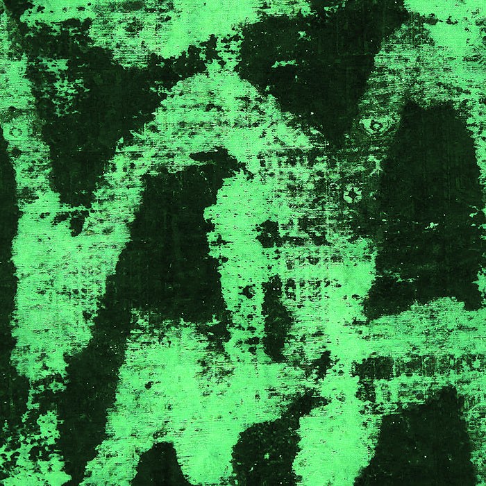 Machine Washable Abstract Green Modern Area Rugs, wshabs756grn