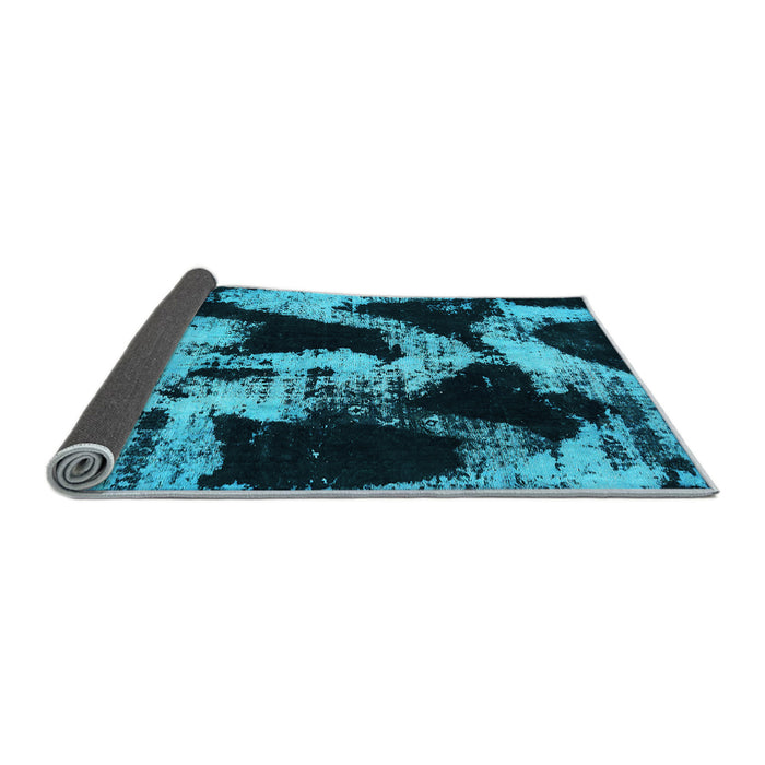 Sideview of Abstract Light Blue Modern Rug, abs756lblu