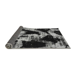 Sideview of Abstract Gray Modern Rug, abs756gry