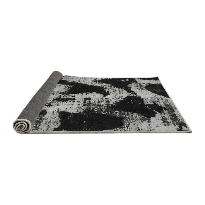 Sideview of Abstract Gray Modern Rug, abs756gry