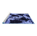 Sideview of Machine Washable Abstract Blue Modern Rug, wshabs756blu