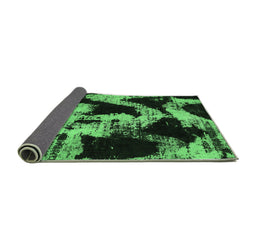 Sideview of Abstract Emerald Green Modern Rug, abs756emgrn