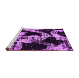 Sideview of Machine Washable Abstract Pink Modern Rug, wshabs756pnk