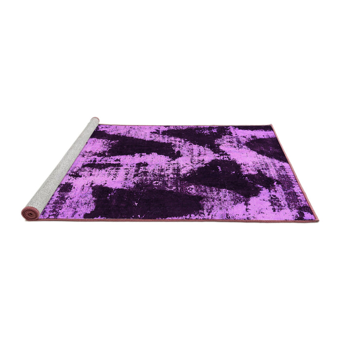 Sideview of Machine Washable Abstract Pink Modern Rug, wshabs756pnk