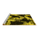 Sideview of Machine Washable Abstract Yellow Modern Rug, wshabs756yw