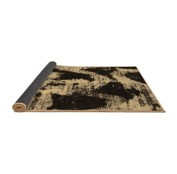 Sideview of Abstract Brown Modern Rug, abs756brn