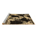 Sideview of Machine Washable Abstract Brown Modern Rug, wshabs756brn