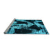 Sideview of Machine Washable Abstract Light Blue Modern Rug, wshabs756lblu