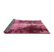 Sideview of Abstract Hot Pink Oriental Rug, abs757