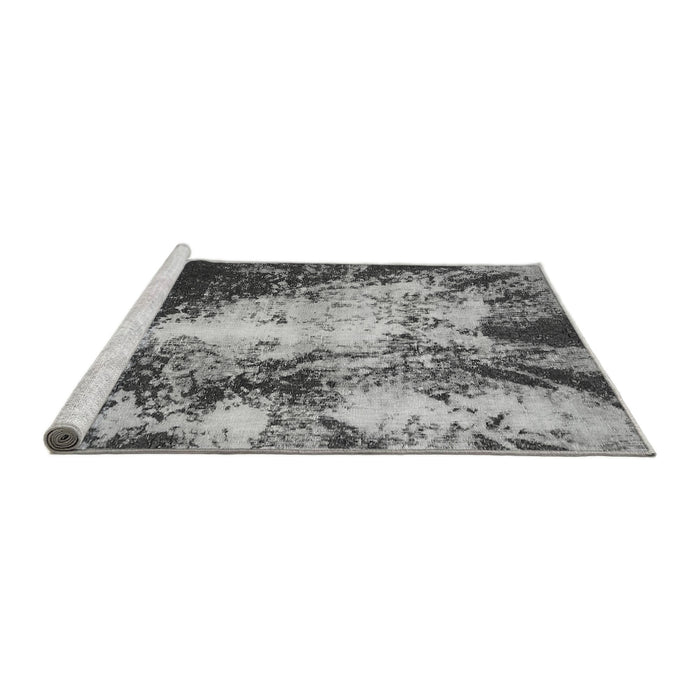 Sideview of Machine Washable Oriental Gray Traditional Rug, wshabs757gry