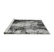 Sideview of Machine Washable Oriental Gray Traditional Rug, wshabs757gry