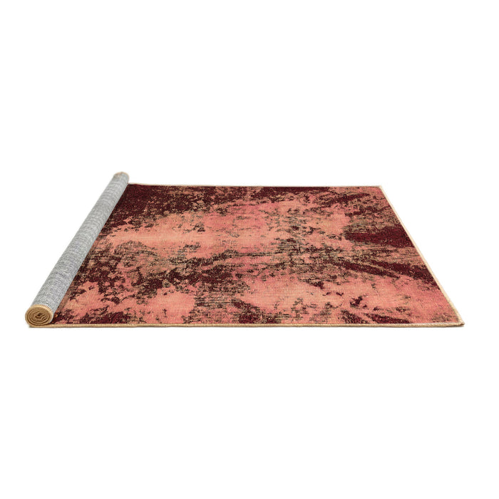 Sideview of Machine Washable Oriental Brown Traditional Rug, wshabs757brn