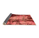 Sideview of Oriental Orange Traditional Rug, abs757org