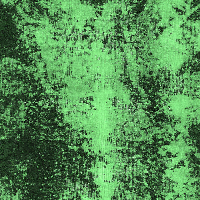 Machine Washable Oriental Emerald Green Traditional Area Rugs, wshabs757emgrn