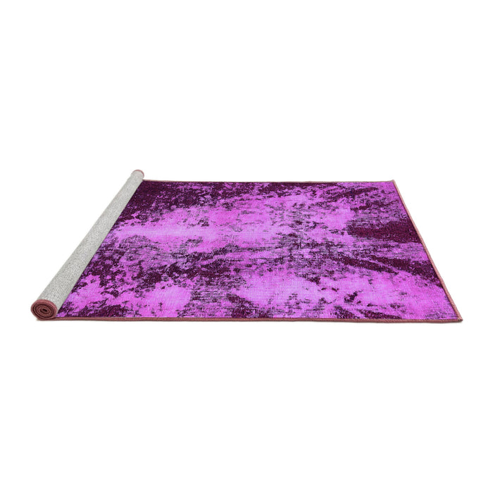 Sideview of Machine Washable Oriental Purple Traditional Area Rugs, wshabs757pur