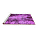 Sideview of Machine Washable Oriental Purple Traditional Area Rugs, wshabs757pur