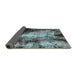 Sideview of Oriental Turquoise Traditional Rug, abs757turq