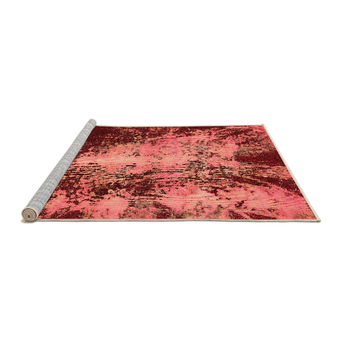 Sideview of Machine Washable Oriental Orange Traditional Area Rugs, wshabs757org