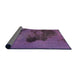 Sideview of Abstract Lilac Purple Modern Rug, abs758