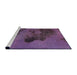 Sideview of Machine Washable Abstract Lilac Purple Rug, wshabs758